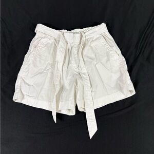 Polo Ralph Lauren Women White Elástic Waist Chino Shorts Size S